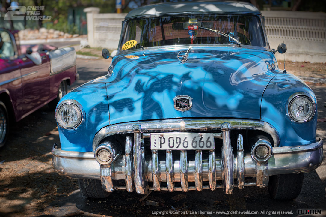 old car blue